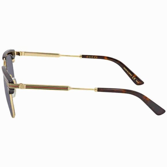NEW Gucci Grey and Gold Square Unisex Sunglasses - Picture 3 of 4